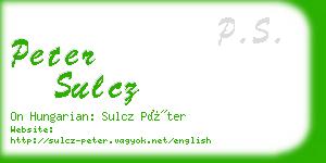 peter sulcz business card